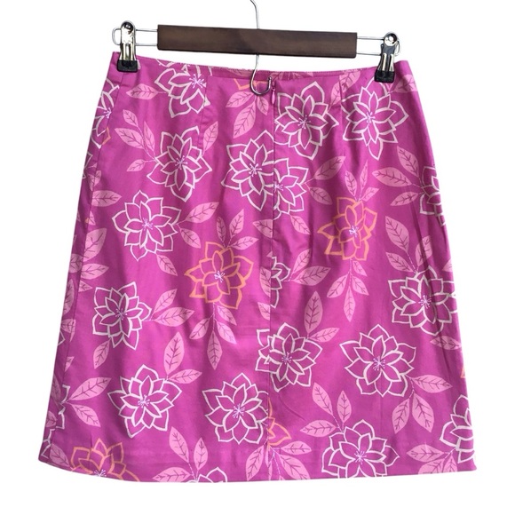 Sigrid Olsen Sport Pink Floral Mini Skirt Size 2 - Picture 3 of 5